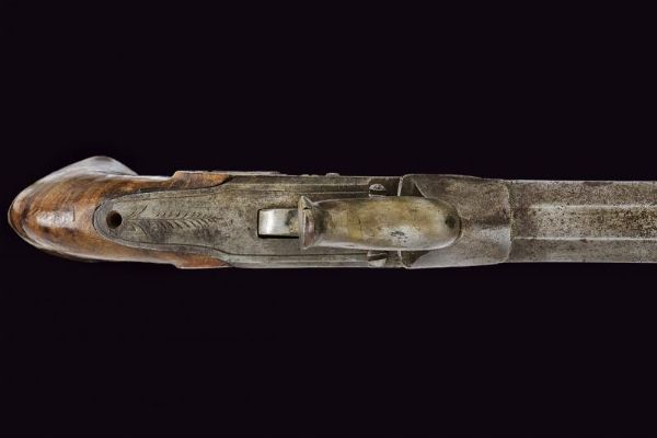 Pistola a luminello con baionetta a scatto  - Asta La Collezione di Armi Antiche di un Gentiluomo Californiano - Associazione Nazionale - Case d'Asta italiane
