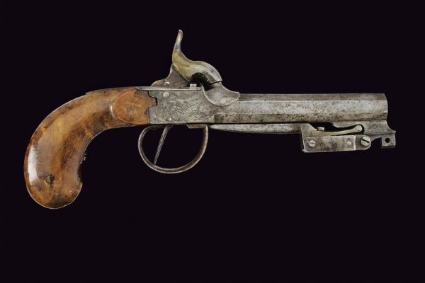 Pistola a luminello con baionetta a scatto  - Asta La Collezione di Armi Antiche di un Gentiluomo Californiano - Associazione Nazionale - Case d'Asta italiane