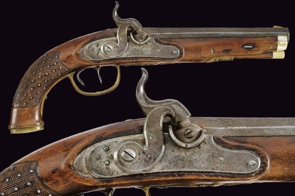 Pistola a luminello  - Asta La Collezione di Armi Antiche di un Gentiluomo Californiano - Associazione Nazionale - Case d'Asta italiane