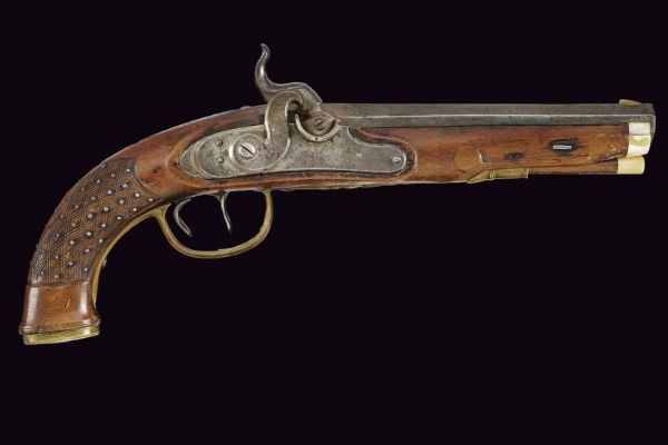 Pistola a luminello  - Asta La Collezione di Armi Antiche di un Gentiluomo Californiano - Associazione Nazionale - Case d'Asta italiane