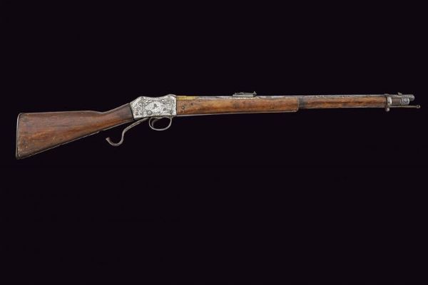 Fucile tipo Martini-Henry con decorazioni in oro e argento  - Asta La Collezione di Armi Antiche di un Gentiluomo Californiano - Associazione Nazionale - Case d'Asta italiane