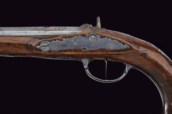 Pistola ridotta a luminello di Christof Kuchenreuther  - Asta La Collezione di Armi Antiche di un Gentiluomo Californiano - Associazione Nazionale - Case d'Asta italiane