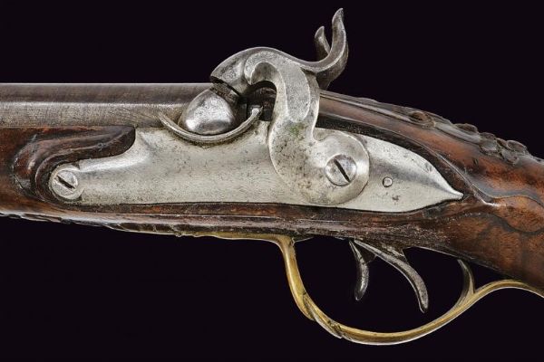 Pistola a due canne convertita a luminello  - Asta La Collezione di Armi Antiche di un Gentiluomo Californiano - Associazione Nazionale - Case d'Asta italiane