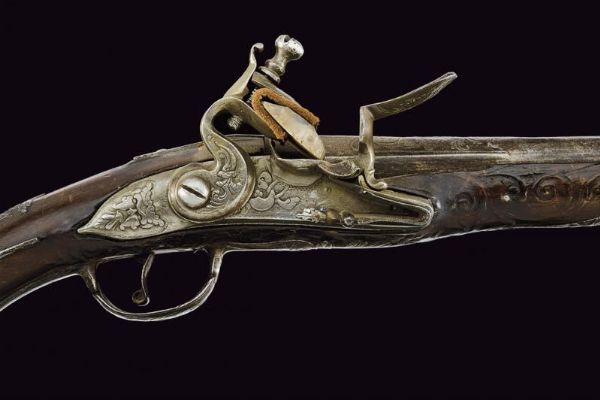 Pistola a pietra focaia  - Asta La Collezione di Armi Antiche di un Gentiluomo Californiano - Associazione Nazionale - Case d'Asta italiane