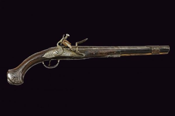 Pistola a pietra focaia  - Asta La Collezione di Armi Antiche di un Gentiluomo Californiano - Associazione Nazionale - Case d'Asta italiane