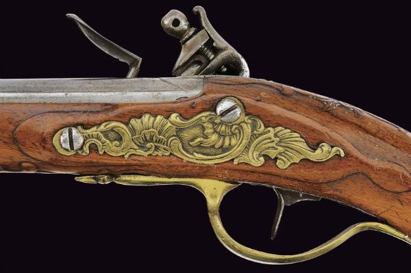 Pistola a pietra focaia  - Asta La Collezione di Armi Antiche di un Gentiluomo Californiano - Associazione Nazionale - Case d'Asta italiane