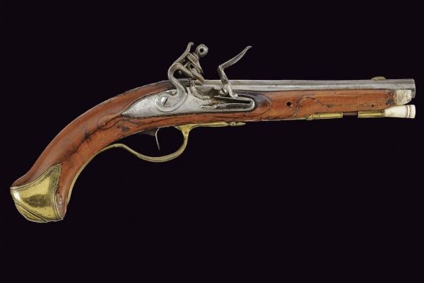 Pistola a pietra focaia  - Asta La Collezione di Armi Antiche di un Gentiluomo Californiano - Associazione Nazionale - Case d'Asta italiane