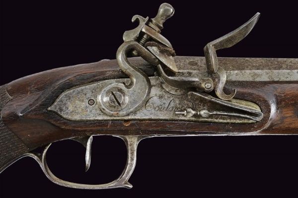 Pistola da ufficiale a pietra focaia  - Asta La Collezione di Armi Antiche di un Gentiluomo Californiano - Associazione Nazionale - Case d'Asta italiane