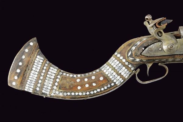 Jezail a pietra focaia  - Asta La Collezione di Armi Antiche di un Gentiluomo Californiano - Associazione Nazionale - Case d'Asta italiane