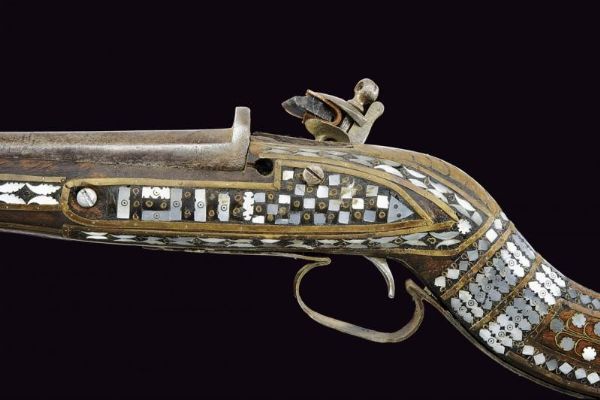 Jezail a pietra focaia  - Asta La Collezione di Armi Antiche di un Gentiluomo Californiano - Associazione Nazionale - Case d'Asta italiane