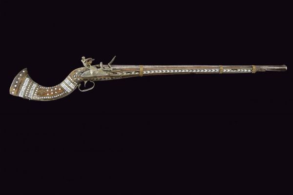 Jezail a pietra focaia  - Asta La Collezione di Armi Antiche di un Gentiluomo Californiano - Associazione Nazionale - Case d'Asta italiane