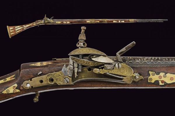 Fucile Kabyle a pietra  - Asta La Collezione di Armi Antiche di un Gentiluomo Californiano - Associazione Nazionale - Case d'Asta italiane