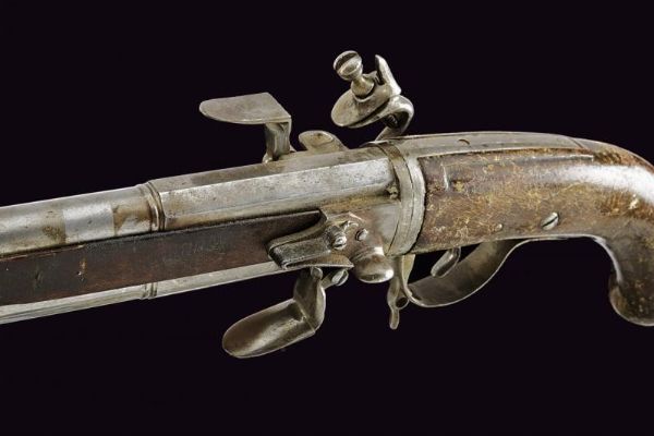 Pistola Wender a pietra focaia  - Asta La Collezione di Armi Antiche di un Gentiluomo Californiano - Associazione Nazionale - Case d'Asta italiane