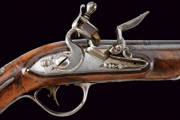 Interessante e raro paio di pistole a pietra focaia da viaggio per il mercato Polacco  - Asta La Collezione di Armi Antiche di un Gentiluomo Californiano - Associazione Nazionale - Case d'Asta italiane