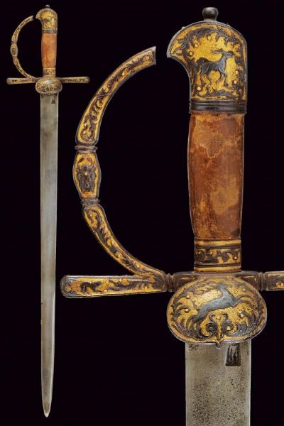 Bellissimo paloscio da caccia  - Asta La Collezione di Armi Antiche di un Gentiluomo Californiano - Associazione Nazionale - Case d'Asta italiane