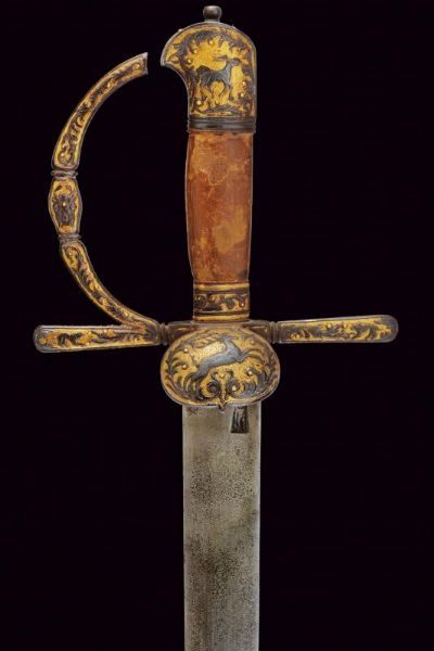 Bellissimo paloscio da caccia  - Asta La Collezione di Armi Antiche di un Gentiluomo Californiano - Associazione Nazionale - Case d'Asta italiane