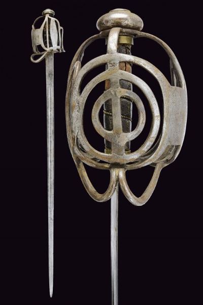 Spada da cavalleria a gabbia  - Asta La Collezione di Armi Antiche di un Gentiluomo Californiano - Associazione Nazionale - Case d'Asta italiane