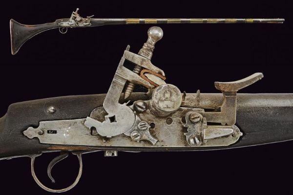 Moukala a pietra focaia  - Asta La Collezione di Armi Antiche di un Gentiluomo Californiano - Associazione Nazionale - Case d'Asta italiane