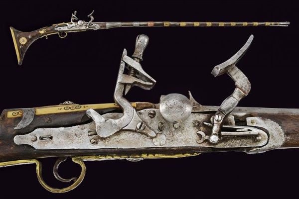 Moukala a pietra focaia  - Asta La Collezione di Armi Antiche di un Gentiluomo Californiano - Associazione Nazionale - Case d'Asta italiane