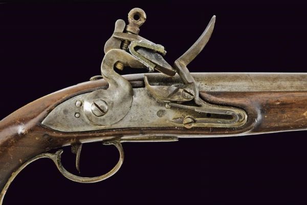 Pistola a pietra focaia da cavalleria  - Asta La Collezione di Armi Antiche di un Gentiluomo Californiano - Associazione Nazionale - Case d'Asta italiane