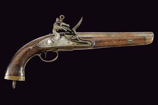 Pistola a pietra focaia da cavalleria  - Asta La Collezione di Armi Antiche di un Gentiluomo Californiano - Associazione Nazionale - Case d'Asta italiane