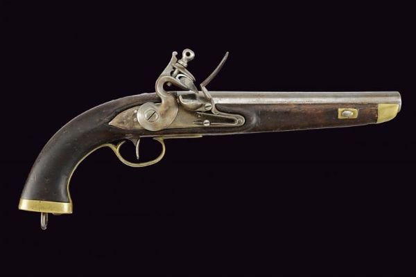 Pistola a pietra focaia da cavalleria  - Asta La Collezione di Armi Antiche di un Gentiluomo Californiano - Associazione Nazionale - Case d'Asta italiane