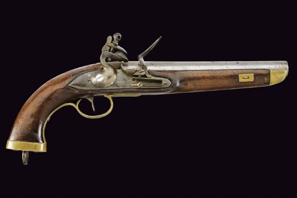 Pistola a pietra focaia da cavalleria  - Asta La Collezione di Armi Antiche di un Gentiluomo Californiano - Associazione Nazionale - Case d'Asta italiane