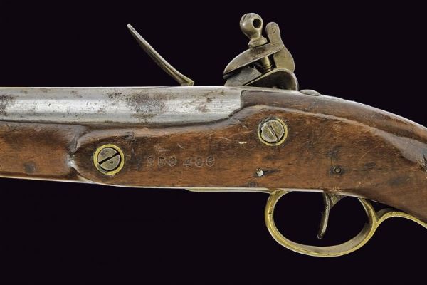 Pistola a pietra focaia da cavalleria  - Asta La Collezione di Armi Antiche di un Gentiluomo Californiano - Associazione Nazionale - Case d'Asta italiane