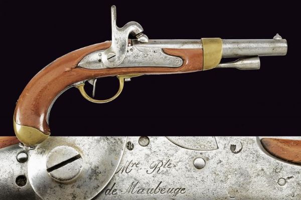Pistola a luminello Mod. 1822 T Bis  - Asta La Collezione di Armi Antiche di un Gentiluomo Californiano - Associazione Nazionale - Case d'Asta italiane