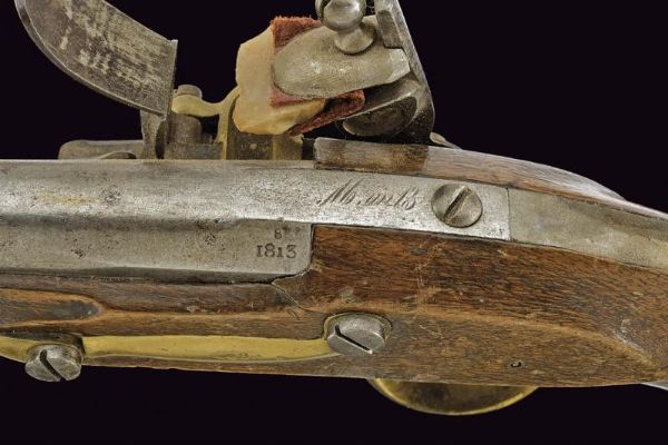Pistola a pietra focaia An. XIII  - Asta La Collezione di Armi Antiche di un Gentiluomo Californiano - Associazione Nazionale - Case d'Asta italiane