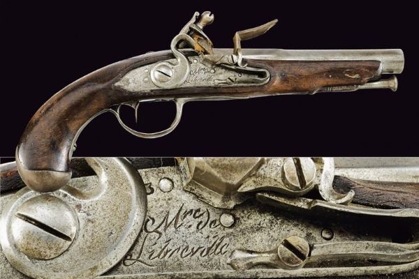 Pistola a pietra focaia  - Asta La Collezione di Armi Antiche di un Gentiluomo Californiano - Associazione Nazionale - Case d'Asta italiane