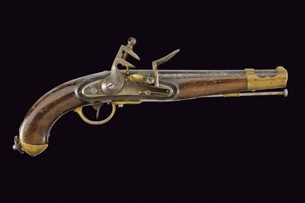 Pistola a pietra focaia  - Asta La Collezione di Armi Antiche di un Gentiluomo Californiano - Associazione Nazionale - Case d'Asta italiane