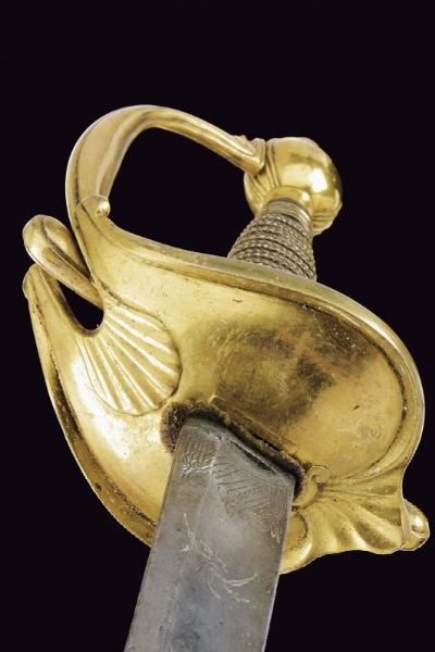 Spada da ufficiale  - Asta La Collezione di Armi Antiche di un Gentiluomo Californiano - Associazione Nazionale - Case d'Asta italiane