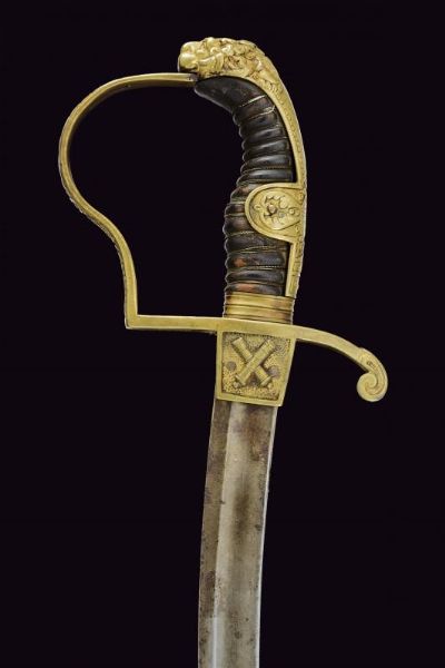 Sciabola da ufficiale di artiglieria  - Asta La Collezione di Armi Antiche di un Gentiluomo Californiano - Associazione Nazionale - Case d'Asta italiane