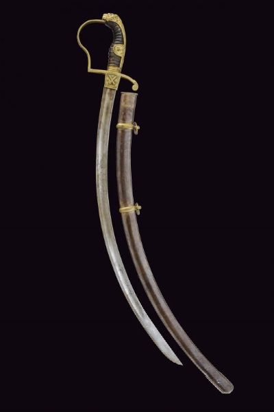 Sciabola da ufficiale di artiglieria  - Asta La Collezione di Armi Antiche di un Gentiluomo Californiano - Associazione Nazionale - Case d'Asta italiane
