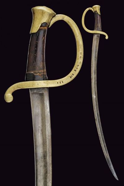 Sciabola da artiglieria a cavallo  - Asta La Collezione di Armi Antiche di un Gentiluomo Californiano - Associazione Nazionale - Case d'Asta italiane