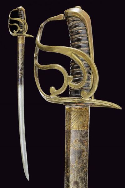 Sciabola da ufficiale  - Asta La Collezione di Armi Antiche di un Gentiluomo Californiano - Associazione Nazionale - Case d'Asta italiane