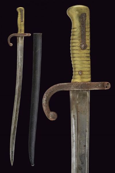 Baionetta Mod. 1866 Chassepot  - Asta La Collezione di Armi Antiche di un Gentiluomo Californiano - Associazione Nazionale - Case d'Asta italiane