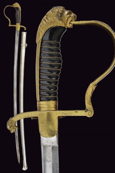 Sciabola da ufficiale  - Asta La Collezione di Armi Antiche di un Gentiluomo Californiano - Associazione Nazionale - Case d'Asta italiane