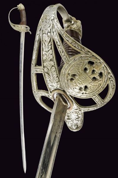 Sciabola da ufficiale  - Asta La Collezione di Armi Antiche di un Gentiluomo Californiano - Associazione Nazionale - Case d'Asta italiane