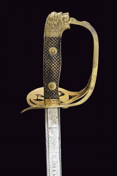 Sciabola da ufficiale  - Asta La Collezione di Armi Antiche di un Gentiluomo Californiano - Associazione Nazionale - Case d'Asta italiane