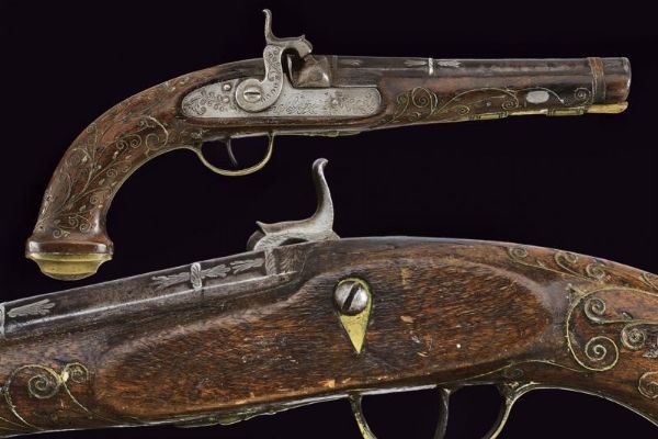 Pistola a luminello  - Asta La Collezione di Armi Antiche di un Gentiluomo Californiano - Associazione Nazionale - Case d'Asta italiane
