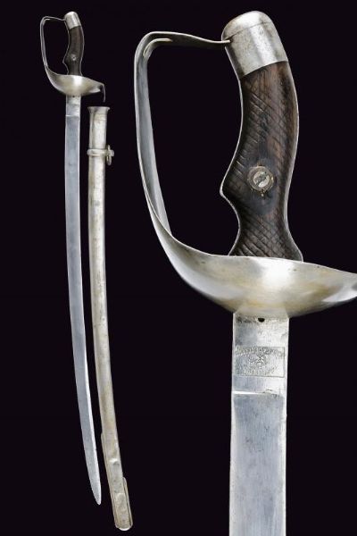 Sciabola da truppa di artiglieria a cavallo  - Asta La Collezione di Armi Antiche di un Gentiluomo Californiano - Associazione Nazionale - Case d'Asta italiane