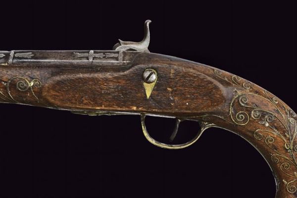 Pistola a luminello  - Asta La Collezione di Armi Antiche di un Gentiluomo Californiano - Associazione Nazionale - Case d'Asta italiane