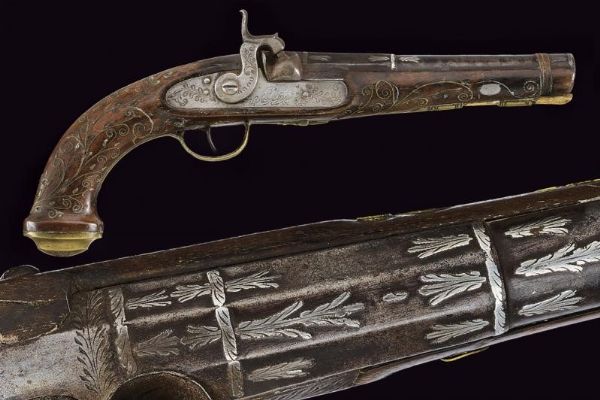 Pistola a luminello  - Asta La Collezione di Armi Antiche di un Gentiluomo Californiano - Associazione Nazionale - Case d'Asta italiane