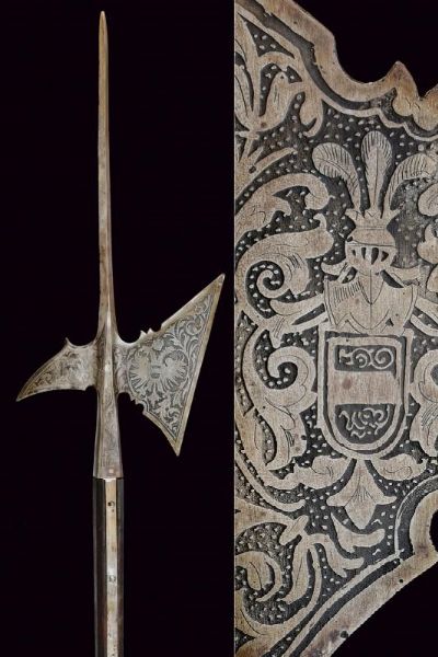 Alabarda incisa in stile del XVI secolo  - Asta La Collezione di Armi Antiche di un Gentiluomo Californiano - Associazione Nazionale - Case d'Asta italiane