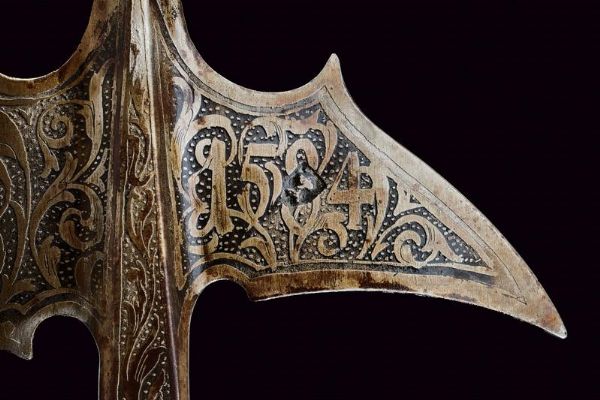 Alabarda incisa in stile del XVI secolo  - Asta La Collezione di Armi Antiche di un Gentiluomo Californiano - Associazione Nazionale - Case d'Asta italiane