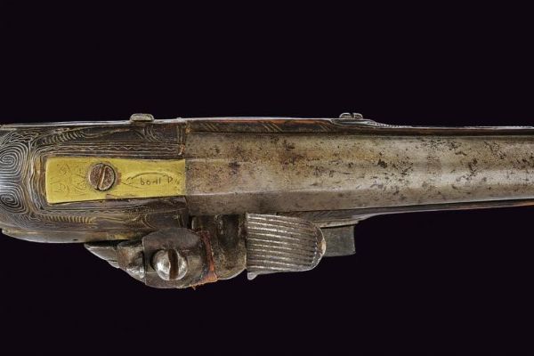 Pistola a pietra focaia  - Asta La Collezione di Armi Antiche di un Gentiluomo Californiano - Associazione Nazionale - Case d'Asta italiane