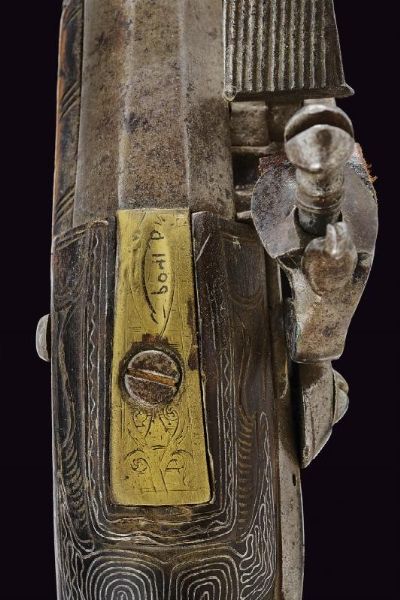 Pistola a pietra focaia  - Asta La Collezione di Armi Antiche di un Gentiluomo Californiano - Associazione Nazionale - Case d'Asta italiane