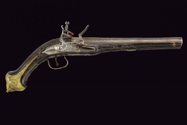 Pistola a pietra focaia  - Asta La Collezione di Armi Antiche di un Gentiluomo Californiano - Associazione Nazionale - Case d'Asta italiane